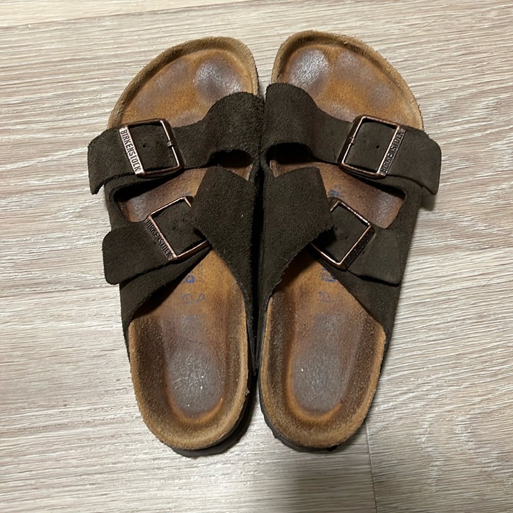Birkenstock Arizona Soft Footbed Sandals - Mocha Suede